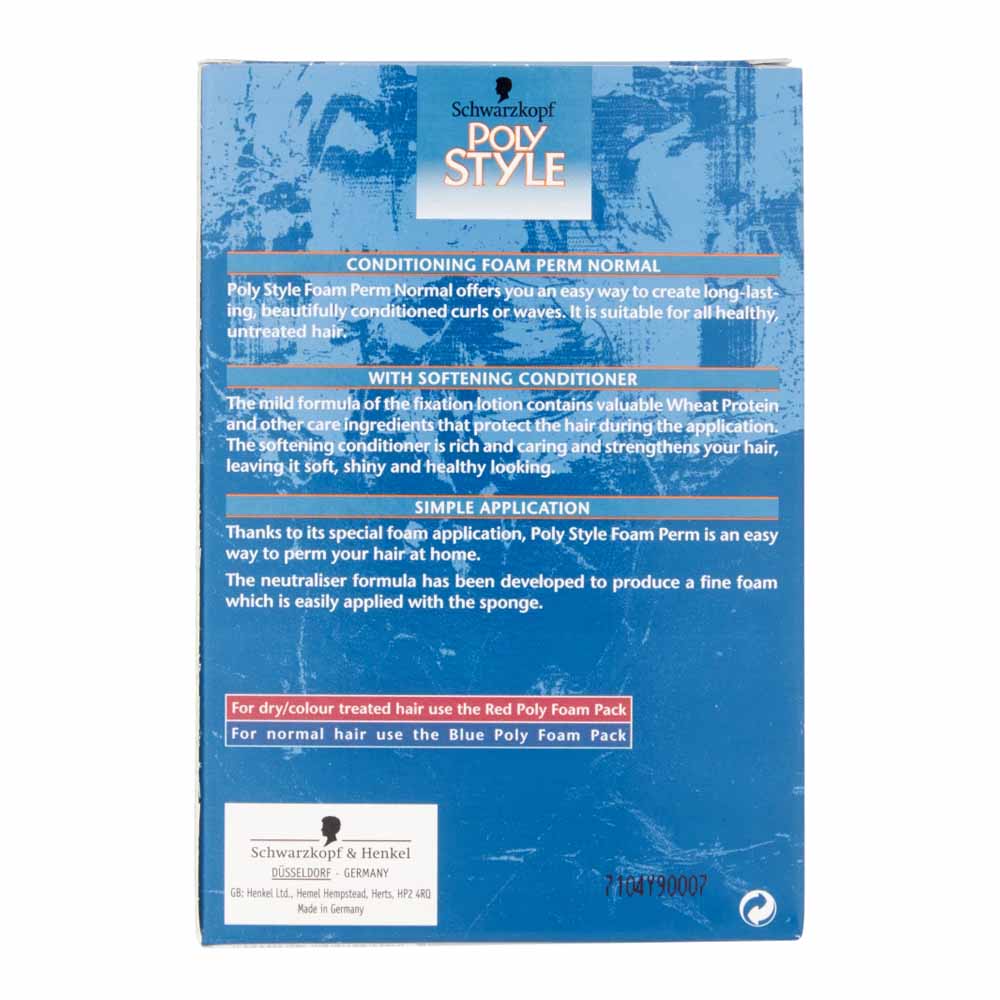 Schwarzkopf Poly Style Normal Conditioning Foam Perm Wilko