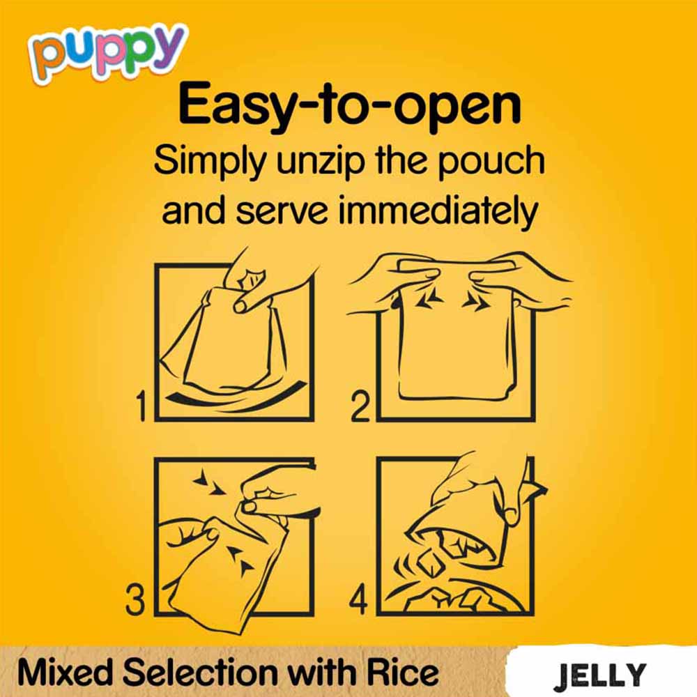 Pedigree Puppy Mixed Selection with Rice in Jelly Dog Food 12 x 100g Image 8