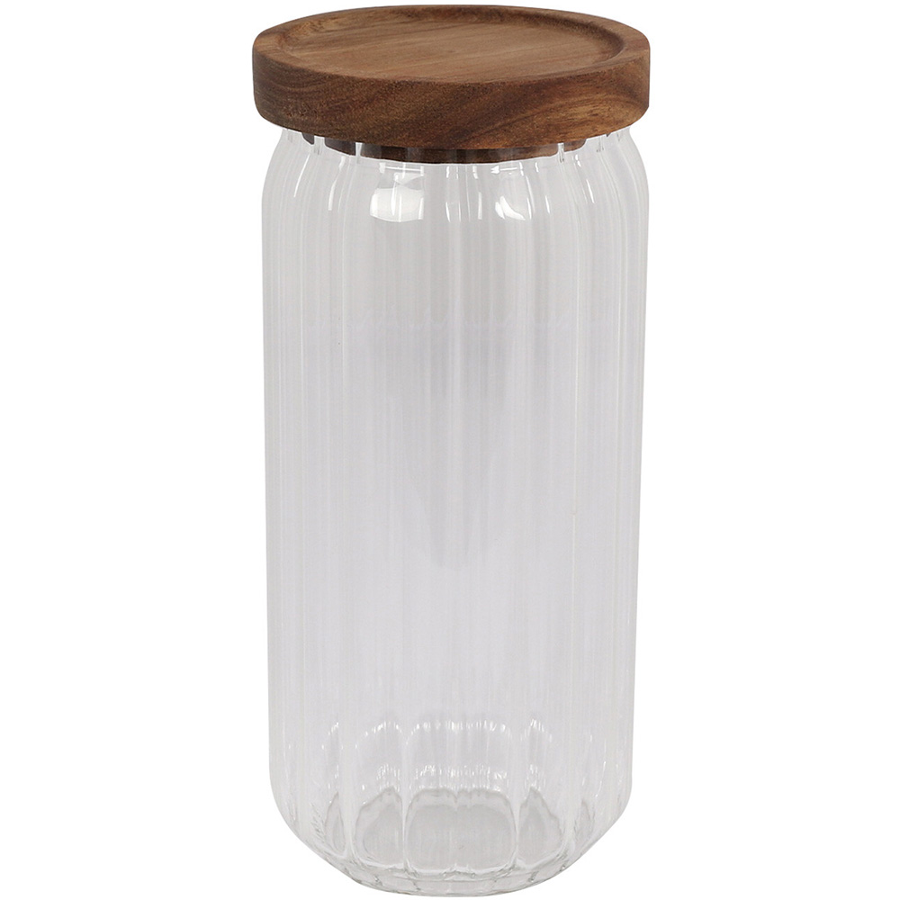 Glass Storage Jar with Acacia Lid 1L Image