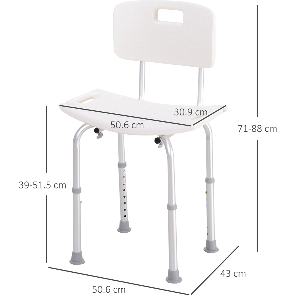 Portland Height Adjustable Aluminium Shower Chair Image 9