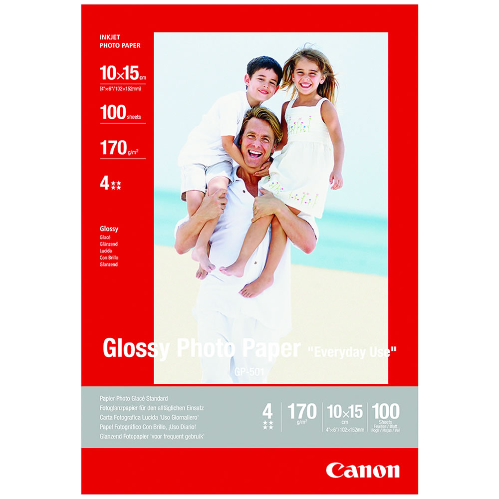 Canon Photo Paper 10 x 15cm 100 Sheets Wilko