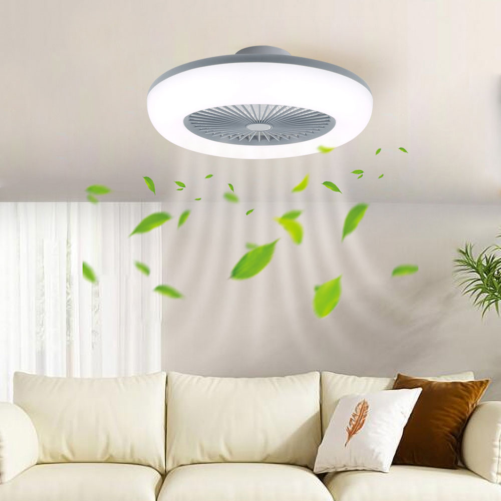 Living and Home White Adjustable Round Ceiling Fan with Light Image 5