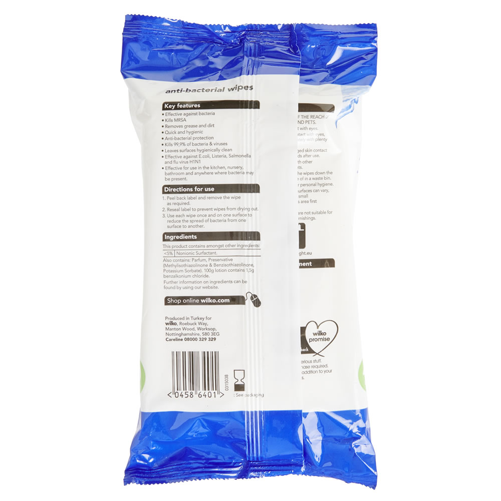 Wilko Antibacterial Wipes 40 pack Wilko