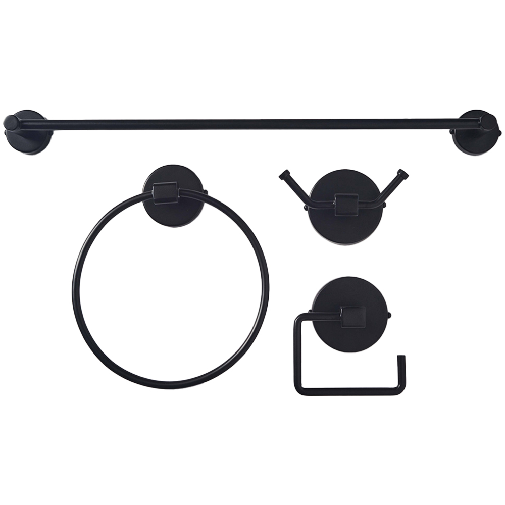 OurHouse 4 Piece Black Bathroom Fitting Image 1