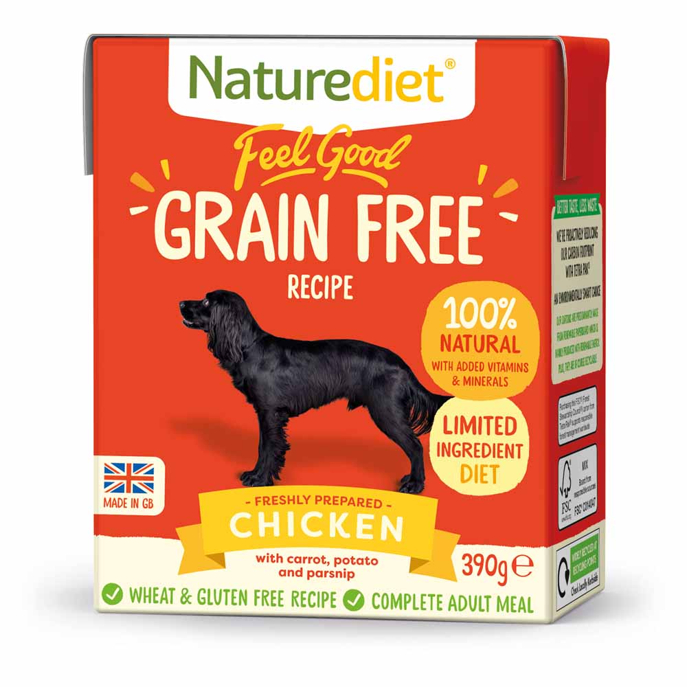 Naturediet Feel Good Grain Free Chicken Dog Food 390g Image 1