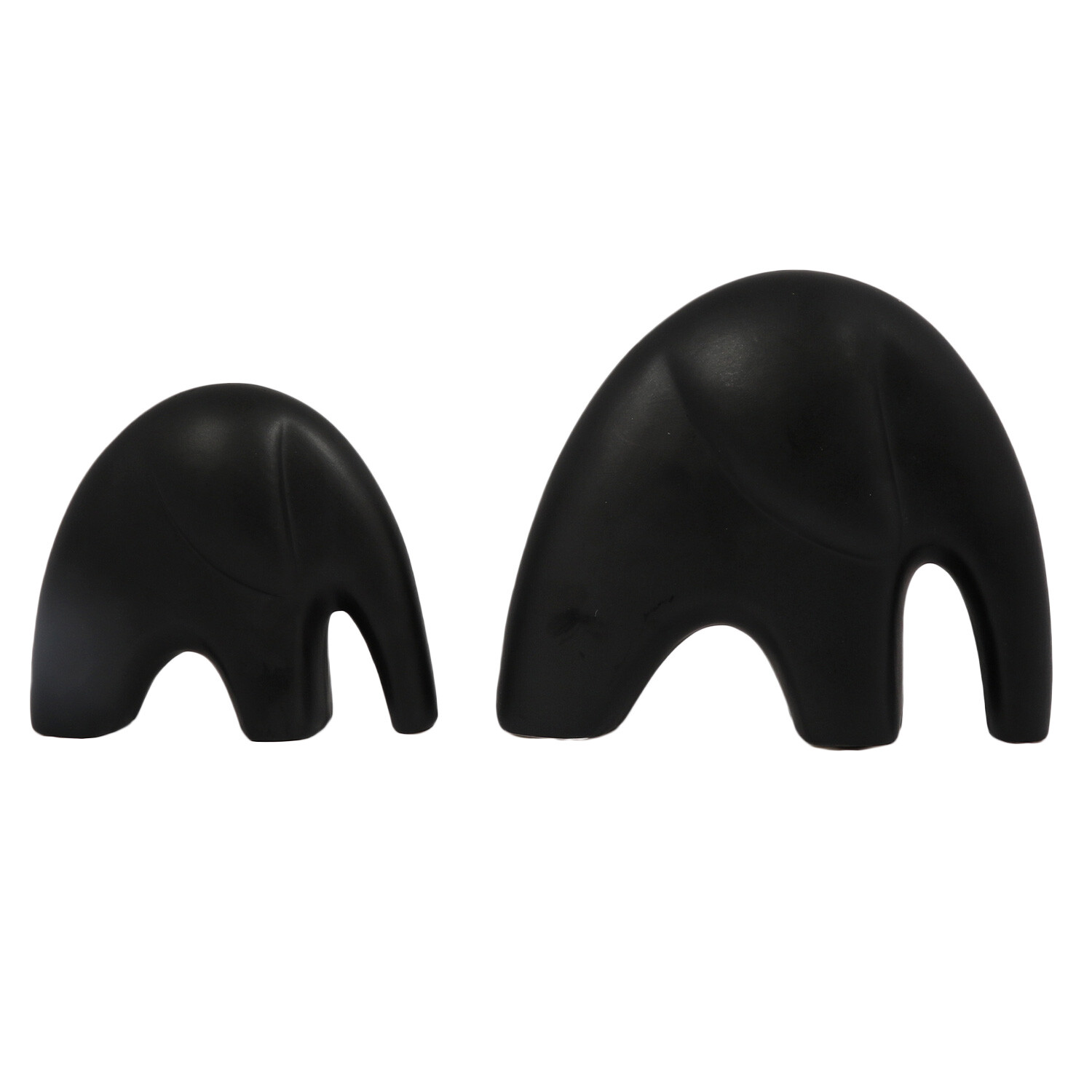 Set of 2 Elephant Ornaments - Black Image 1