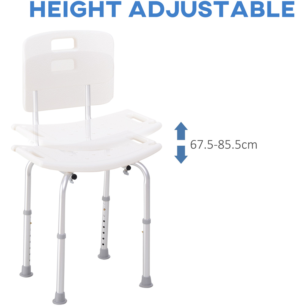 Portland Height Adjustable Aluminium Shower Chair Image 7