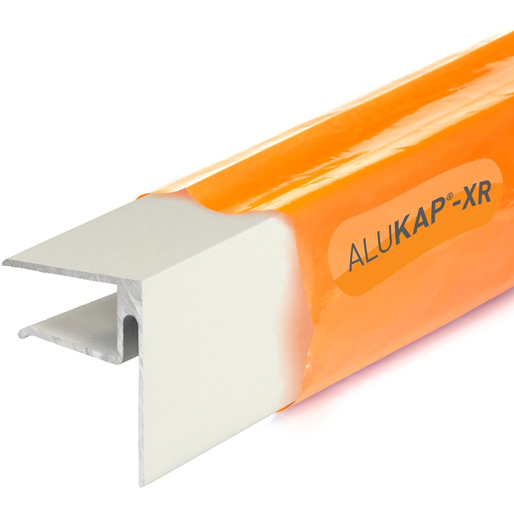 Alukap-XR 16mm White End Stop Bar 2.4m Image 1