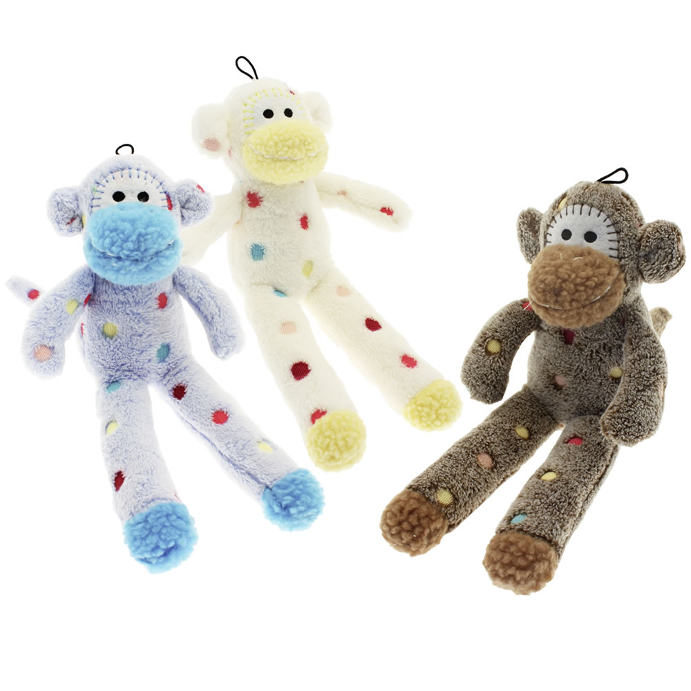 Happy Pet Little Rascals Sock Monkey Puppy Toy Image 1
