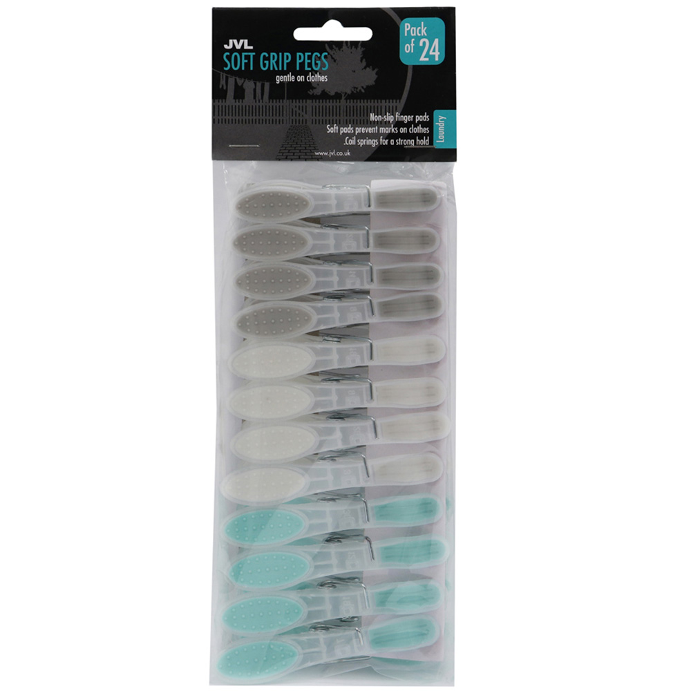 JVL Assorted Soft Grip Pegs with Bag 144 Pack Image 4