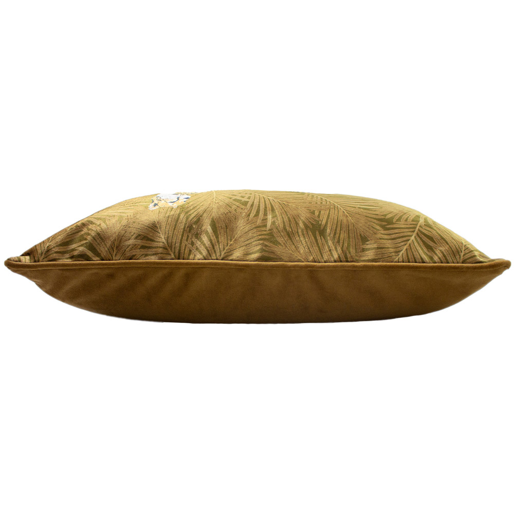 Paoletti Cheetah Forest Gold Velvet Cushion Image 3