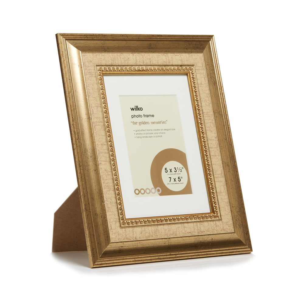 Wilko Dorchester Gold Photo Frame 7 x 5in Wilko