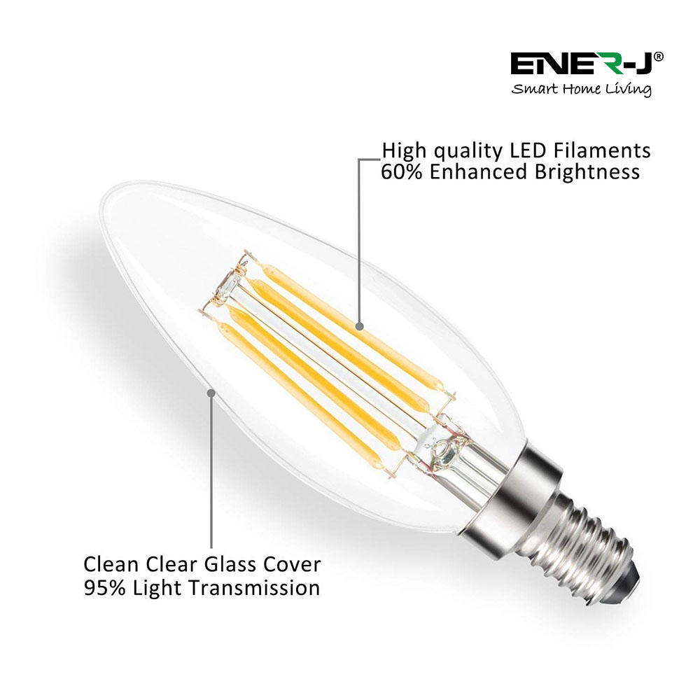 Ener-J LED 4W E14 3000K Candle Bulb 10 Pack Image 4