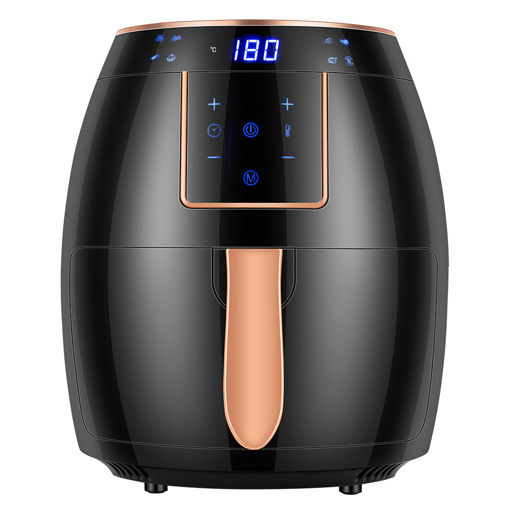 Living and Home DM0502 5L Black Digital Touchscreen Air Fryer 1300W Image 1