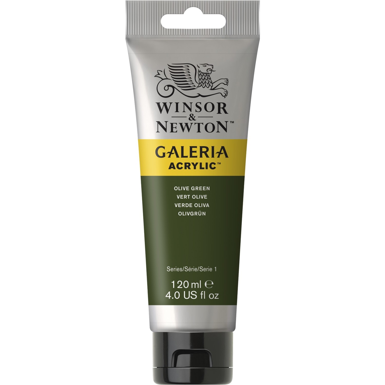 Winsor and Newton 120ml Galeria Acrylic Colour Paint - Olive Green Image