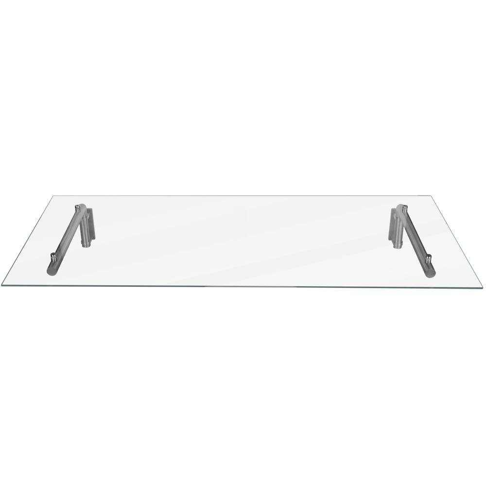 Monster Shop Silver Glass Door Canopy and Brackets 80 x 144cm Image 2
