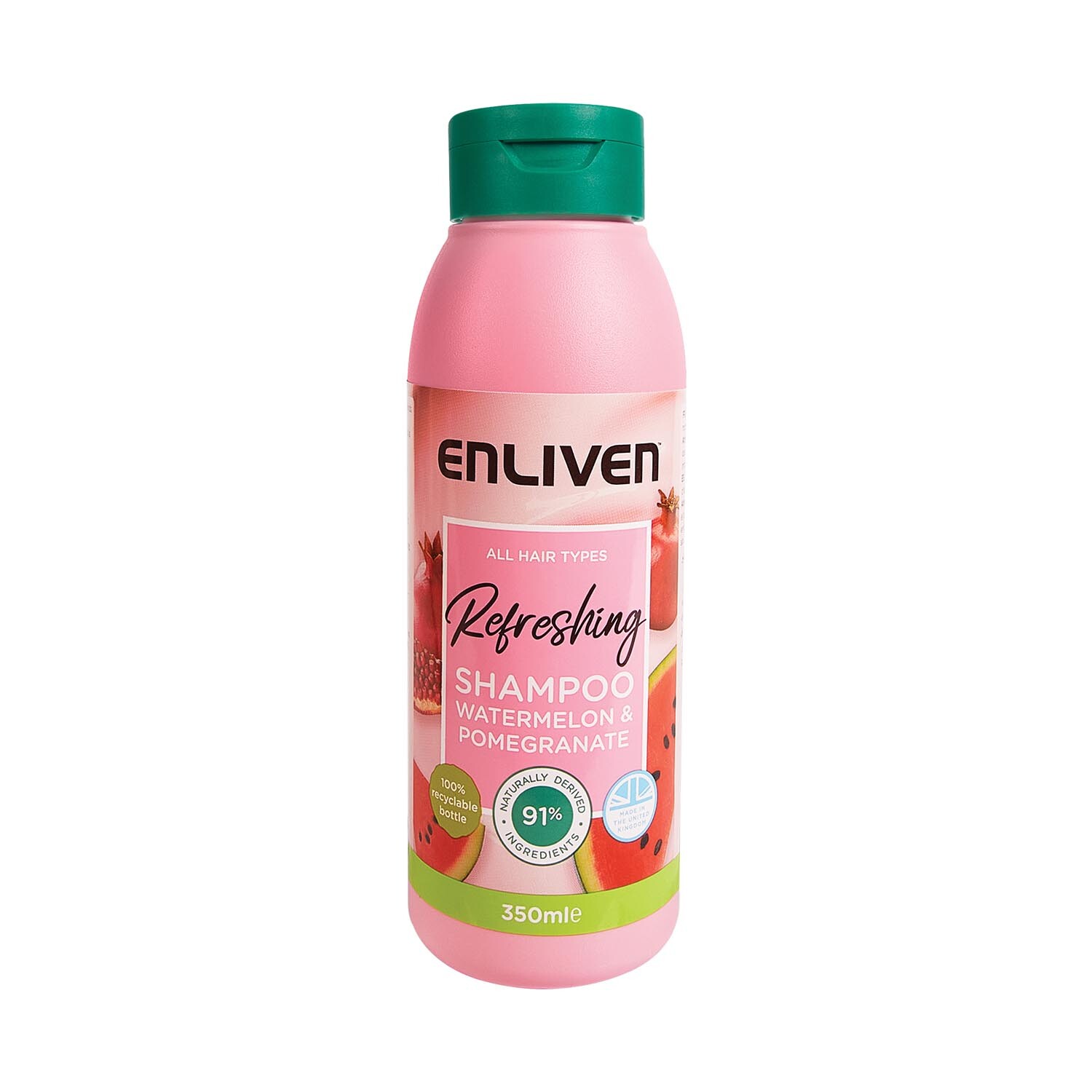 Enliven Refreshing Watermelon and Pomegranate Shampoo 350ml Image