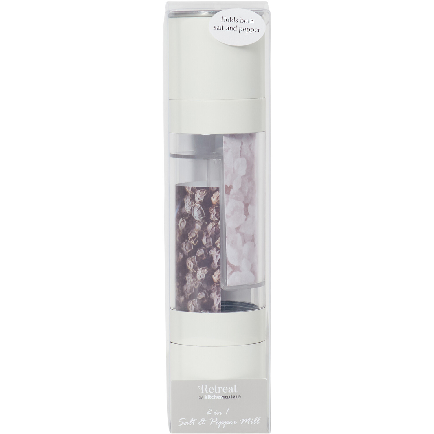 Retreat 2-in-1 Salt and Pepper Mill - Ivory Image 1