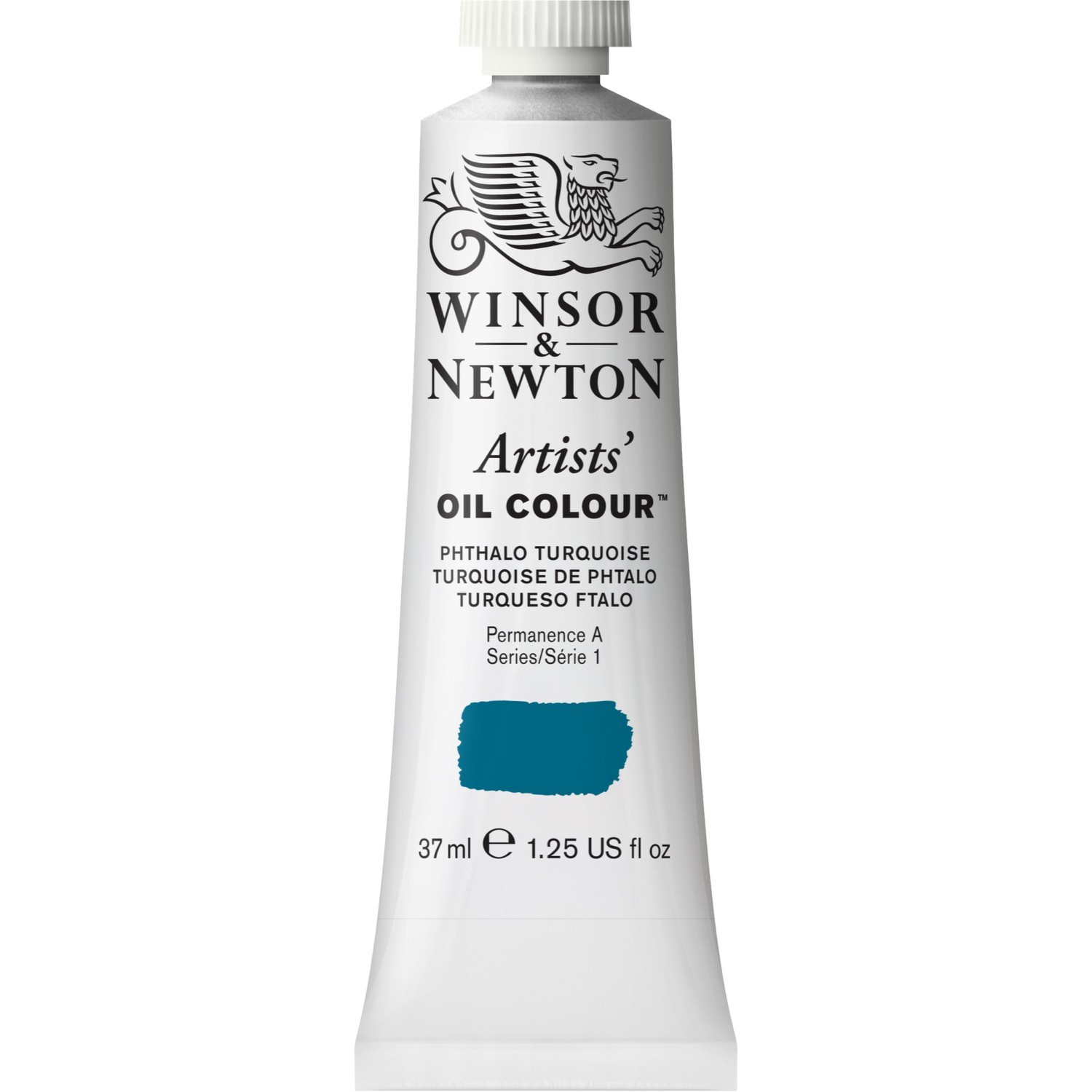 Winsor and Newton 37ml Artists' Oil Colours - Phthalo Turquoise Image 1
