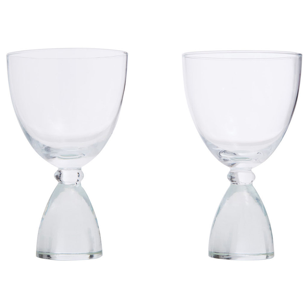 Premier Housewares Clear Thick Stem Gin Glasses 2 Pack Image 1