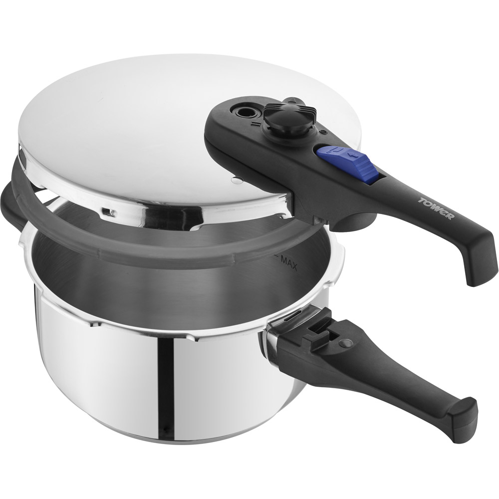 Tower Express Stainless Steel Pressure Cooker 22cm 4L Image 3