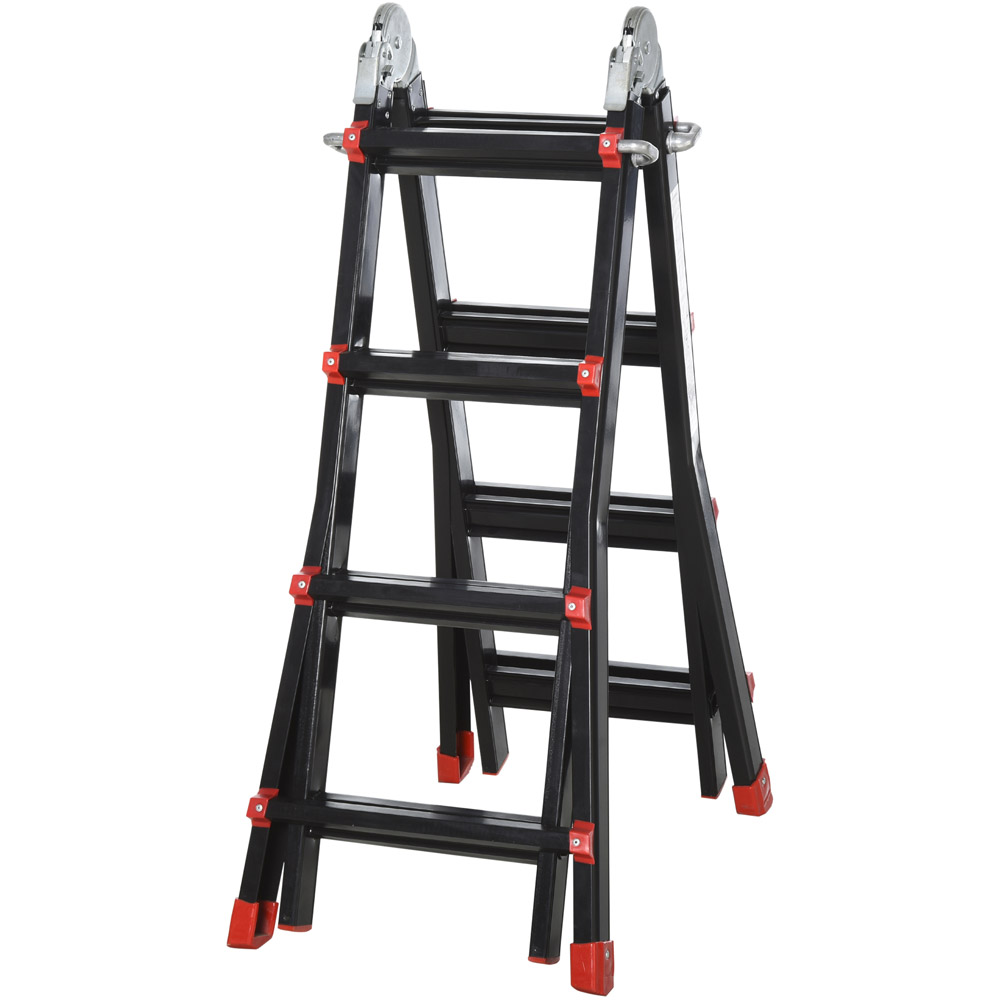 HOMCOM Aluminium Extendable Ladder 4m Image 1