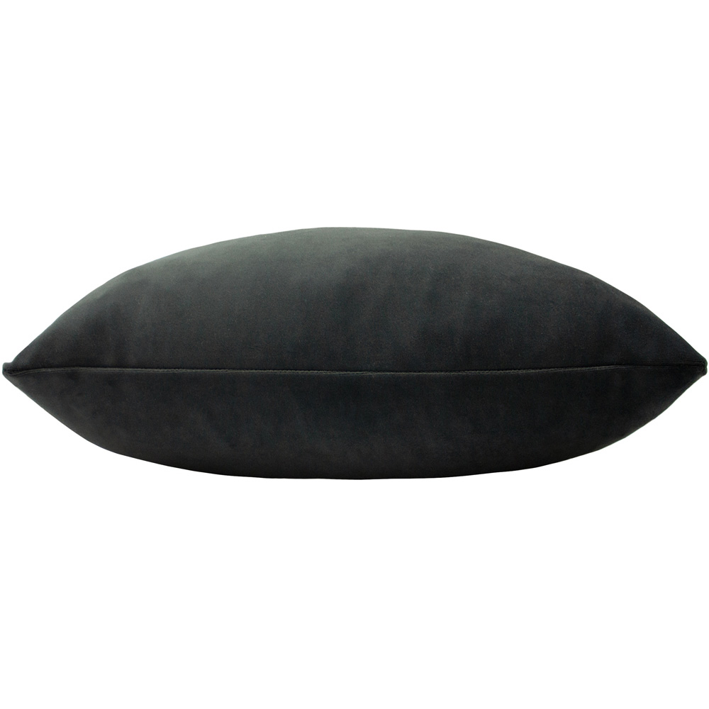 Paoletti Sunningdale Charcoal Rectangular Velvet Cushion Image 2