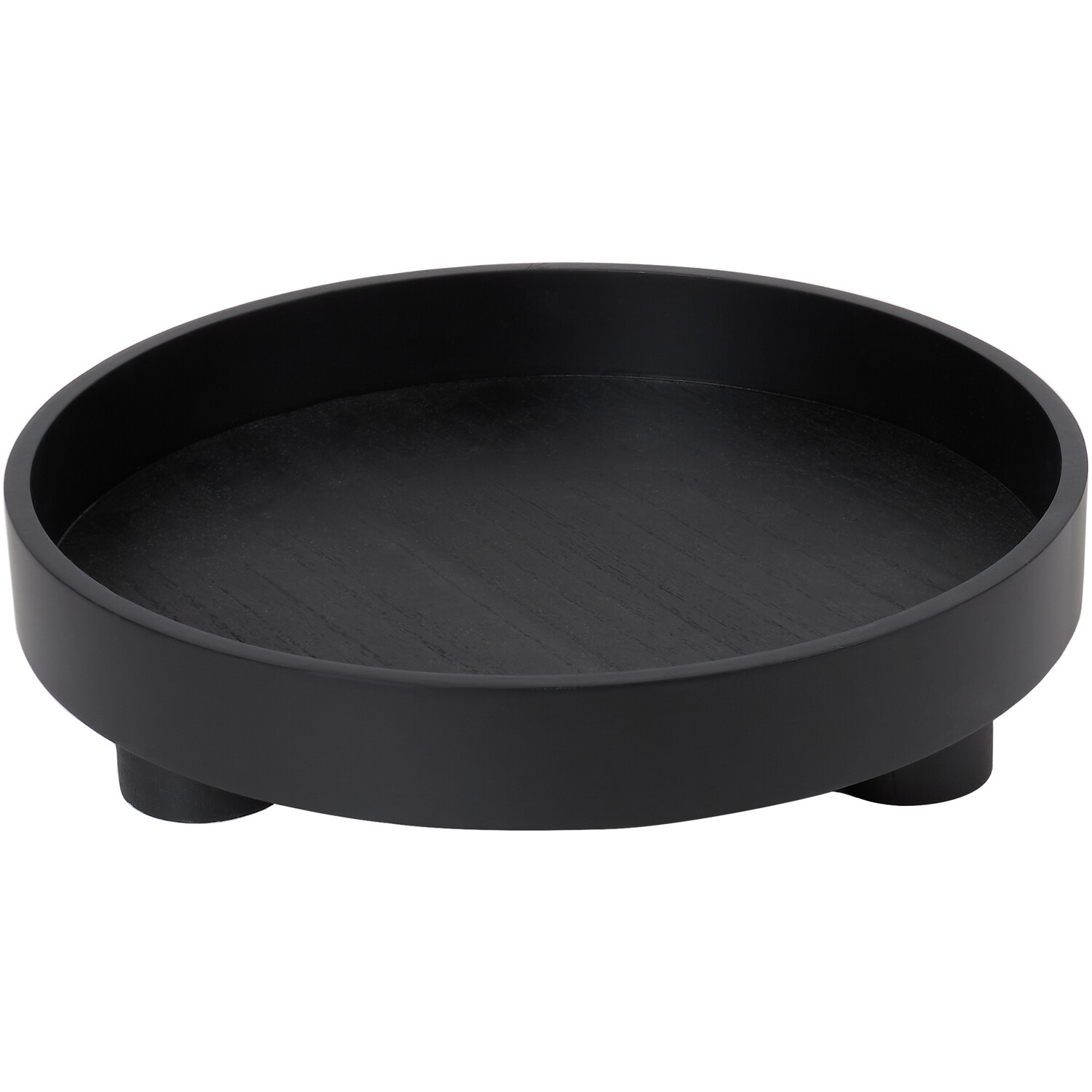 Footed Tray - Black Image 2