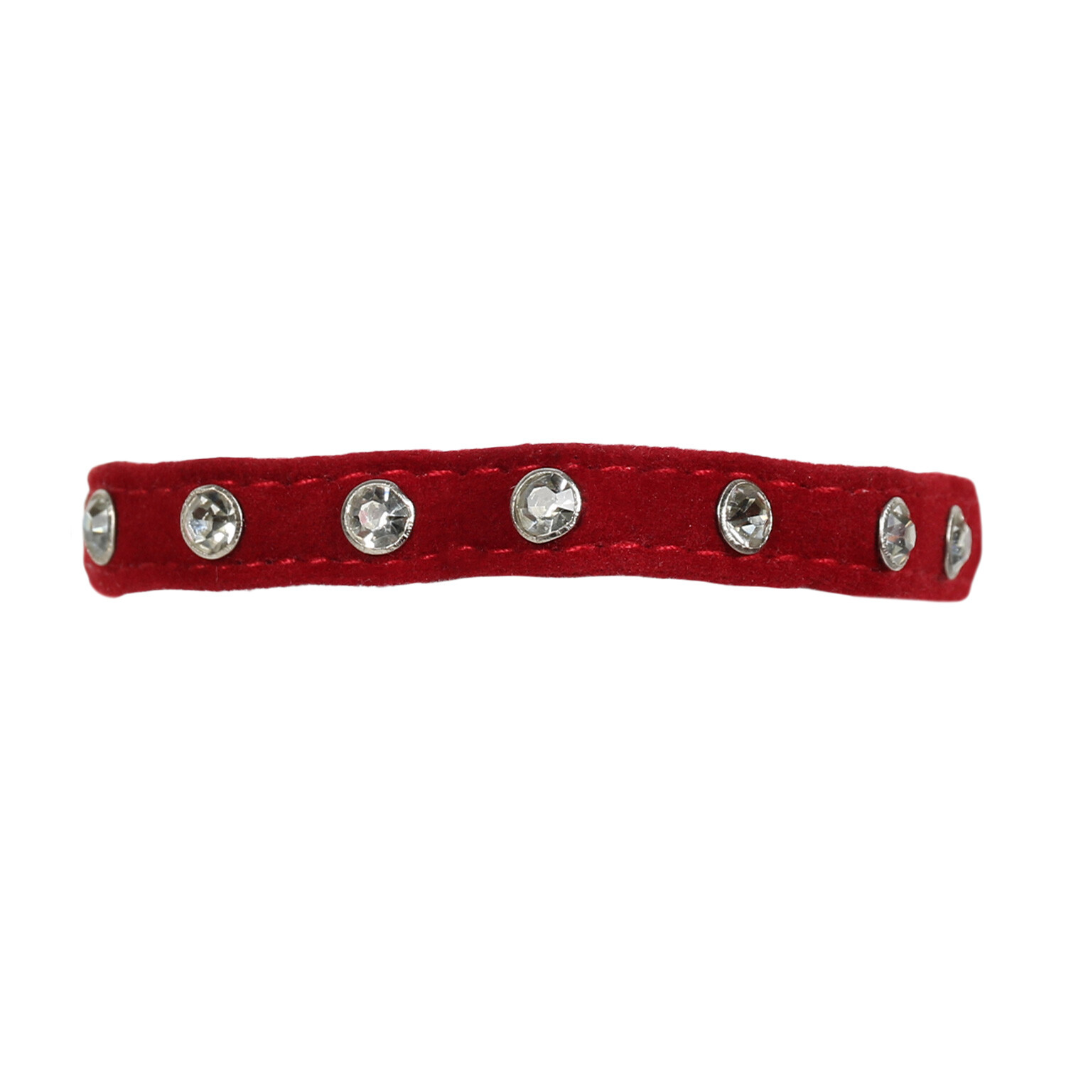 Diamante Cat Collar with Bell - Red Image 2