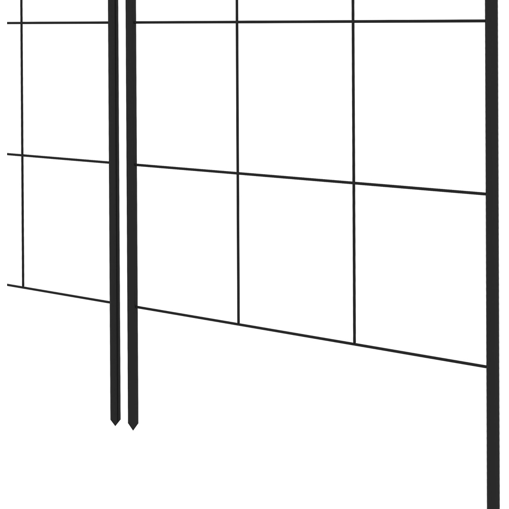 Outsunny Metal Grid Design Trellis Frames Garden Planter 2 Pack Image 3