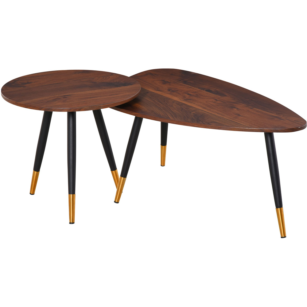 Portland Brown Nest of Coffee Tables Set of 2 Image 2