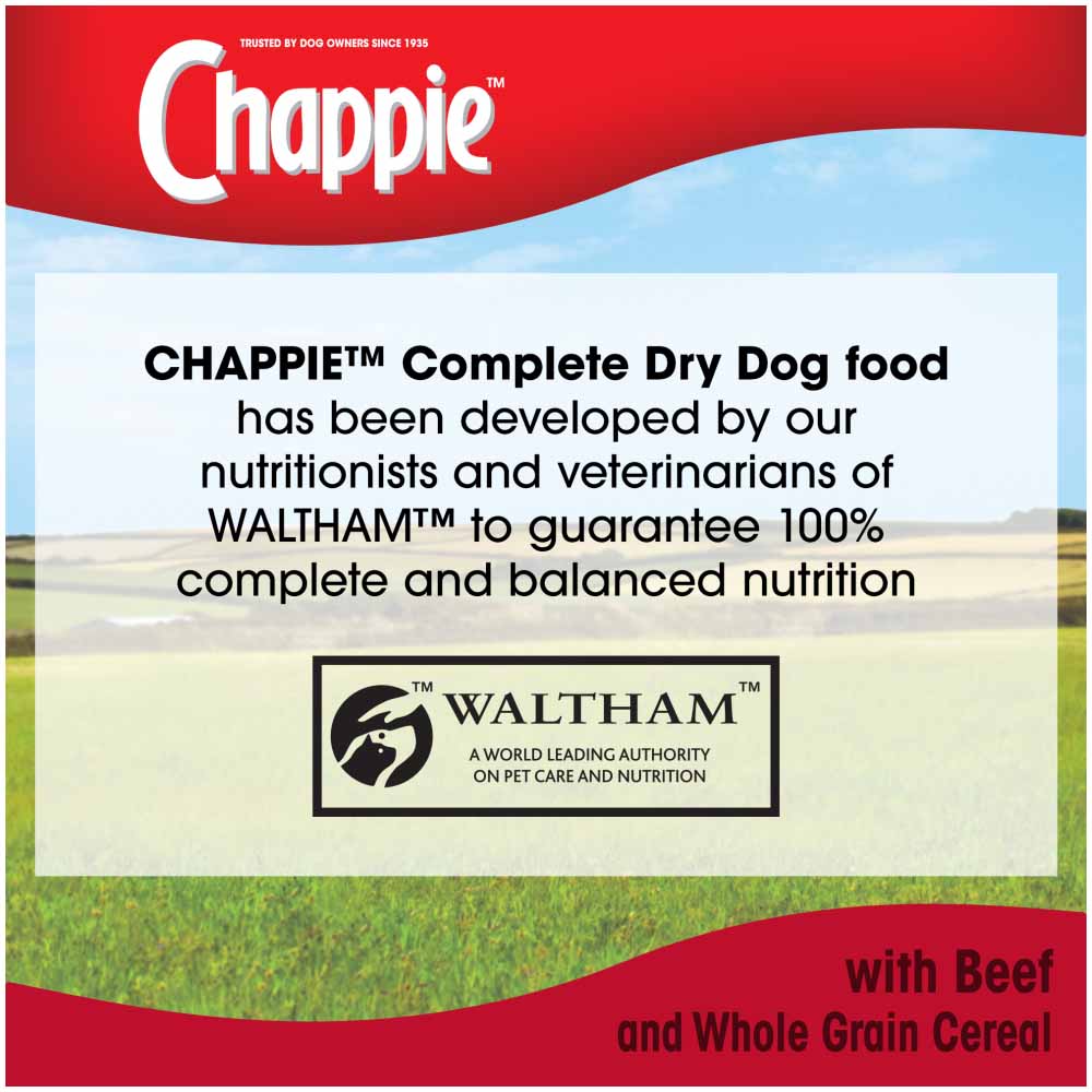 Chappie Dry Beef Wholegrain Cereal Dog Food 3kg Image 8