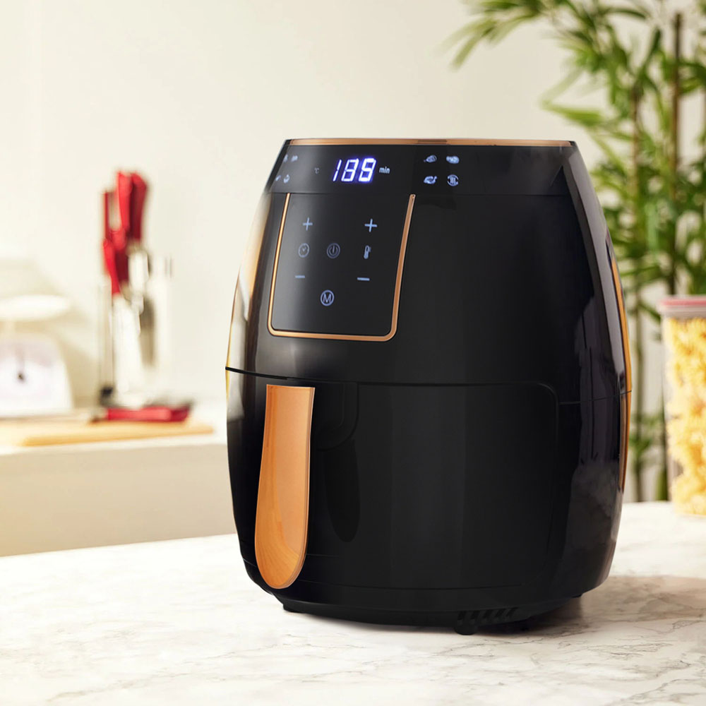Living and Home DM0502 5L Black Digital Touchscreen Air Fryer 1300W Image 7