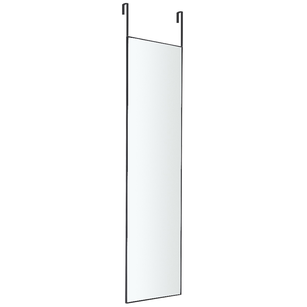 Living and Home Black Frame Over Door Full Length Mirror 37 x 147cm Image 3
