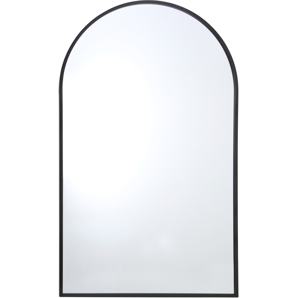 Black Wide Metal Arch Mirror 180 x 110cm Image 1