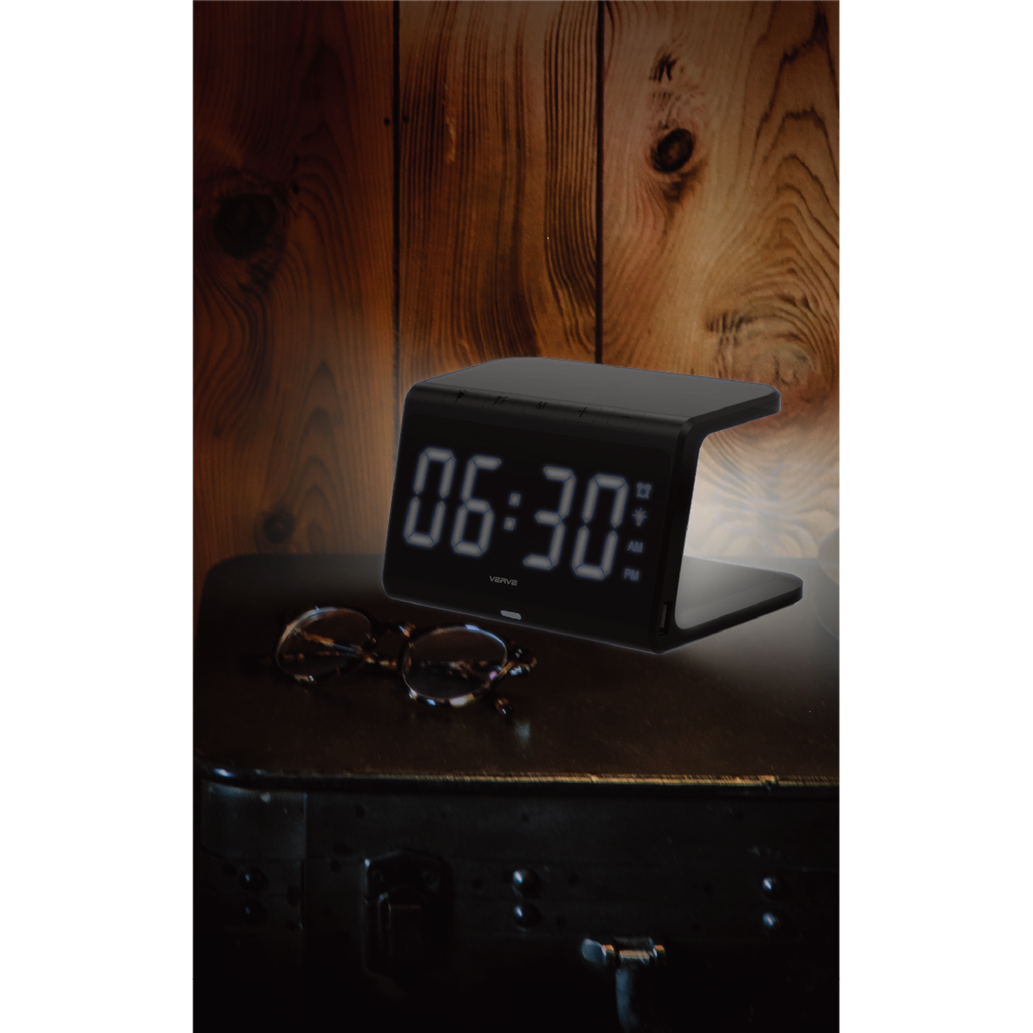 Black Magnetic Alarm Charging Stand with Adaptor Image 5