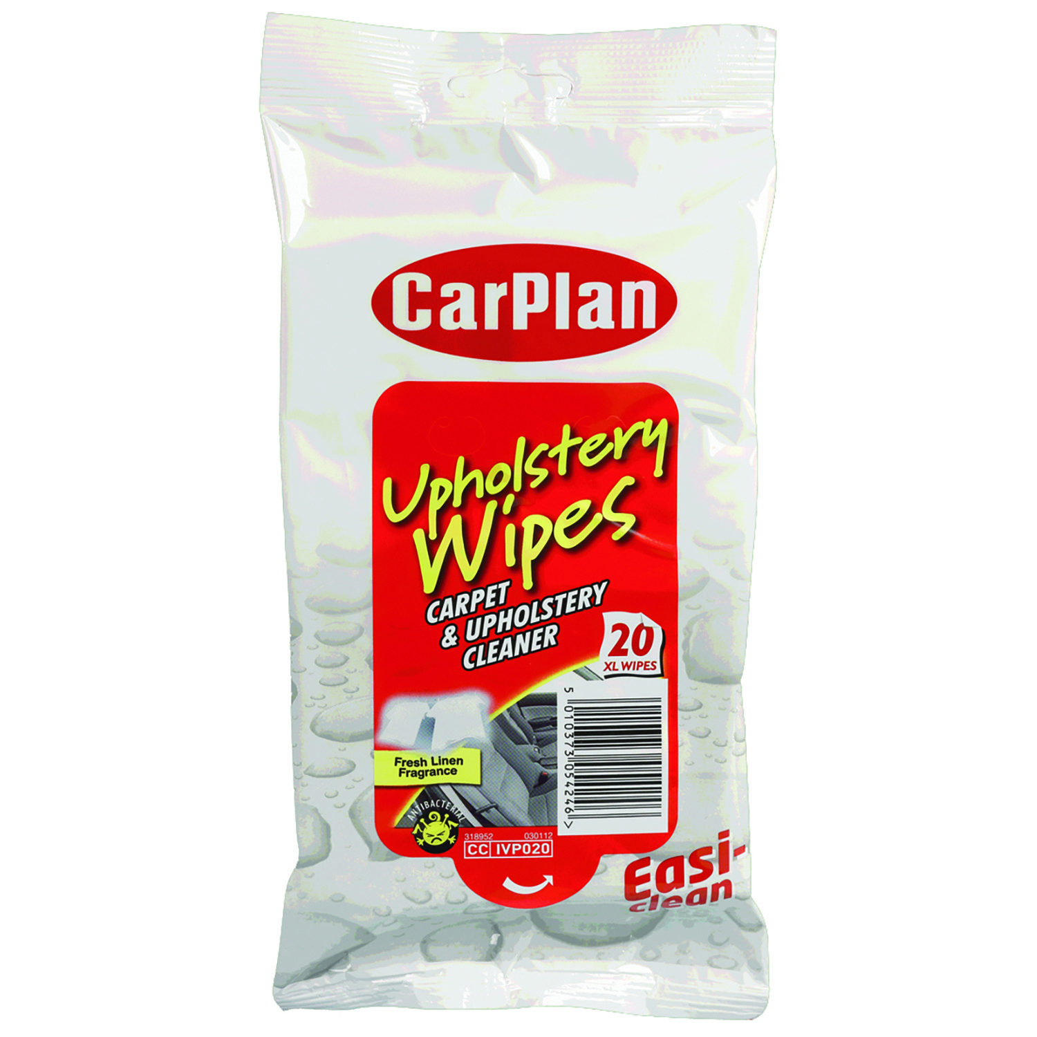 CarPlan Upholstery XL Wipes 20 Pack Image
