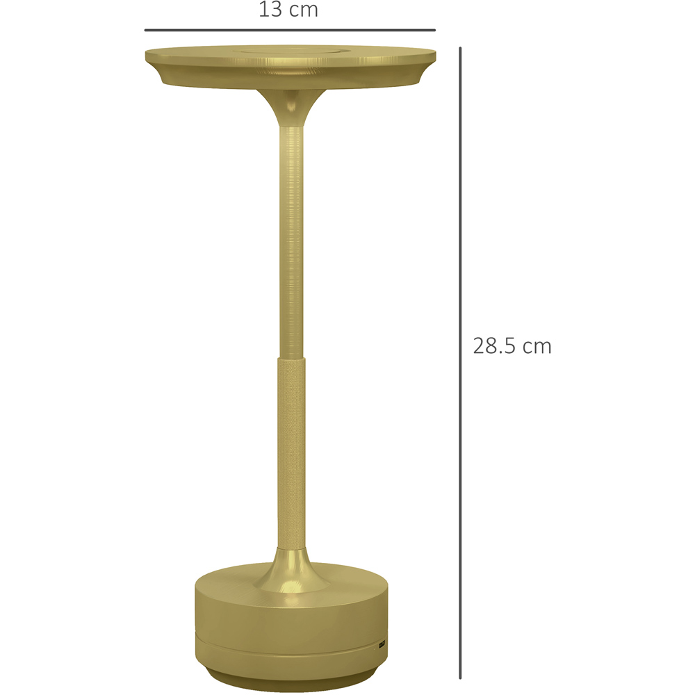 Portland Portable Gold Tone Cordless Table Lamp Image 7