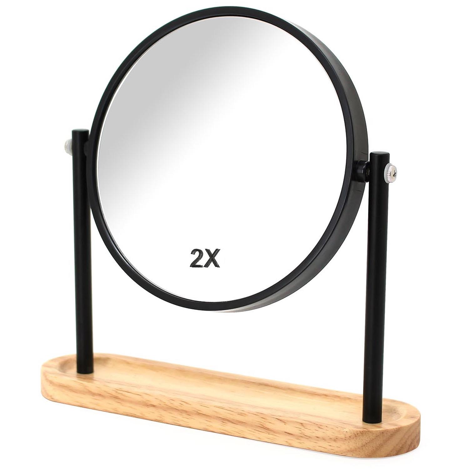 Bamboo and Black Cosmetic Mirror Image