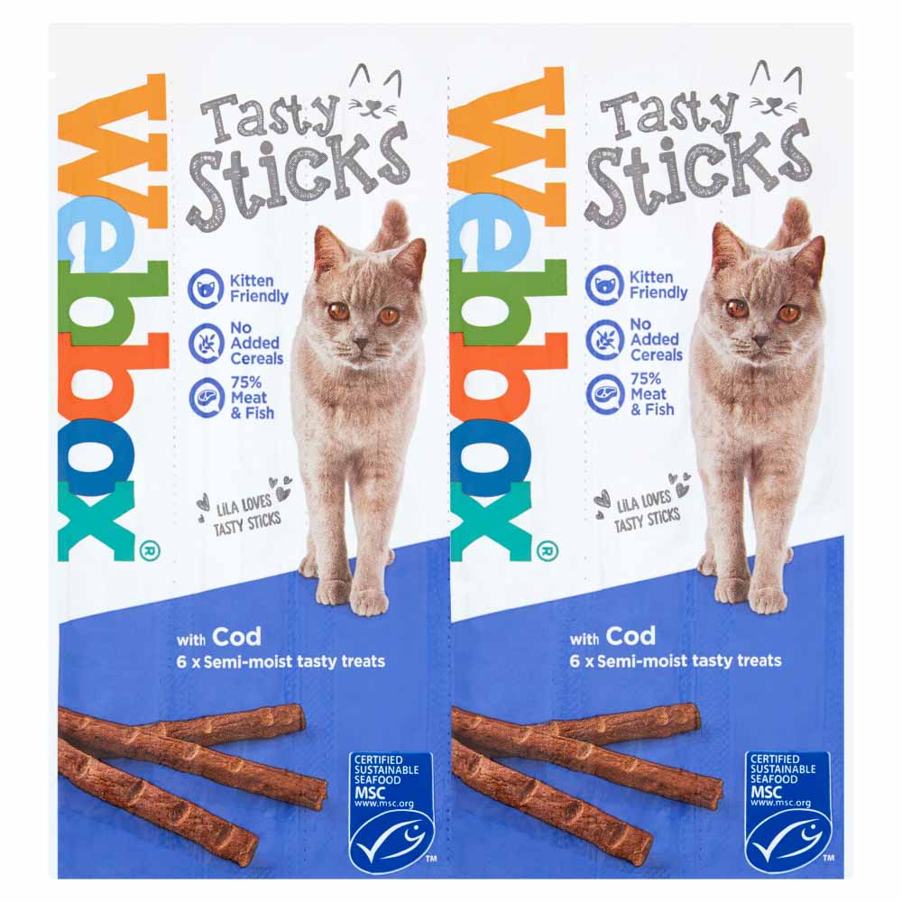 Webbox Cat Delight Cod Chewy Sticks 6x5g Image
