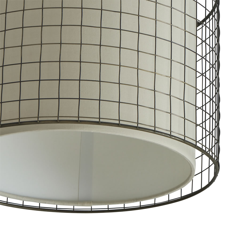 Wilko Wire Cage Hessian Light Shade Wilko