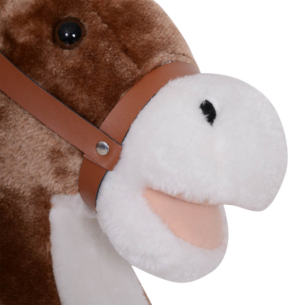 Tommy Toys Rocking Horse Pony Toddler Ride On Brown and White Image 2