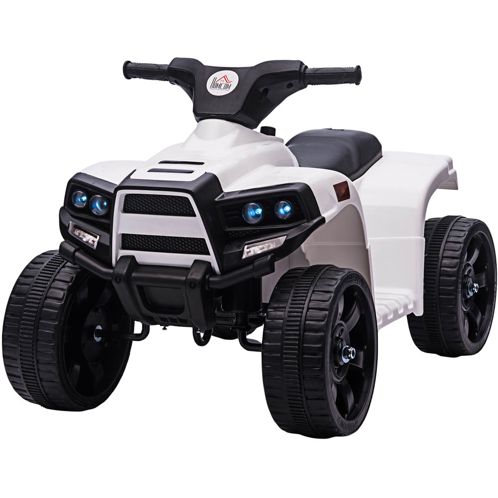 Tommy Toys Toddler Ride On Electric Quad Bike White and Black 6V Image 1
