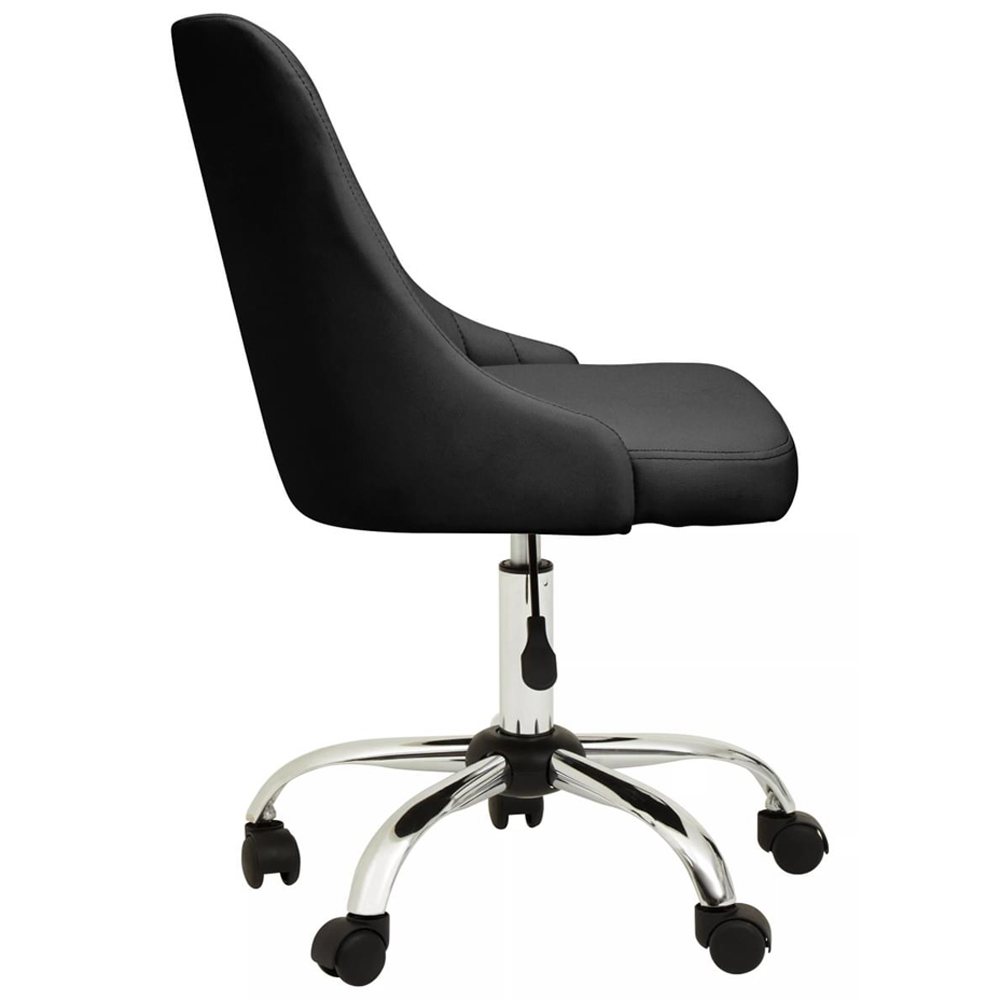 Interiors by Premier Brent Black and Chrome Swivel Home Office Chair Image 3