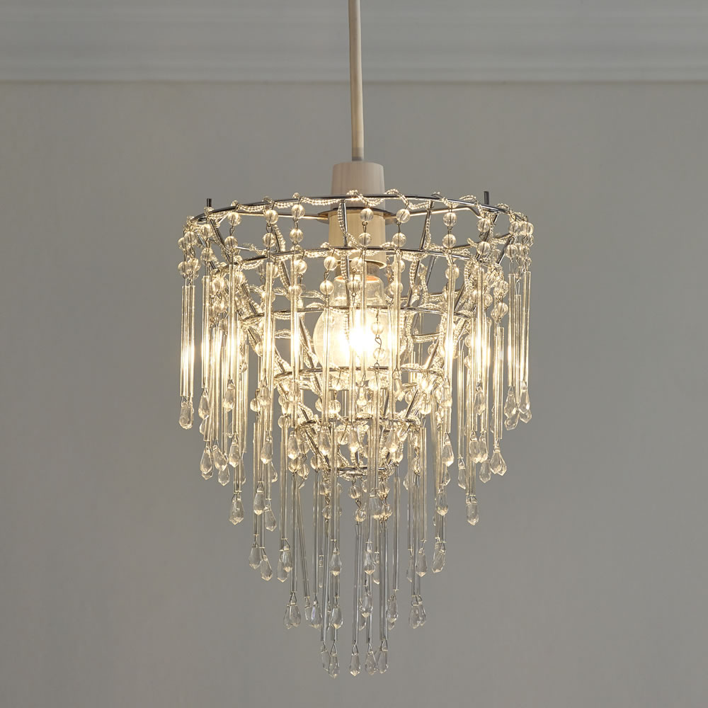 Wilko Charlie Silver Pendant Light Shade Wilko