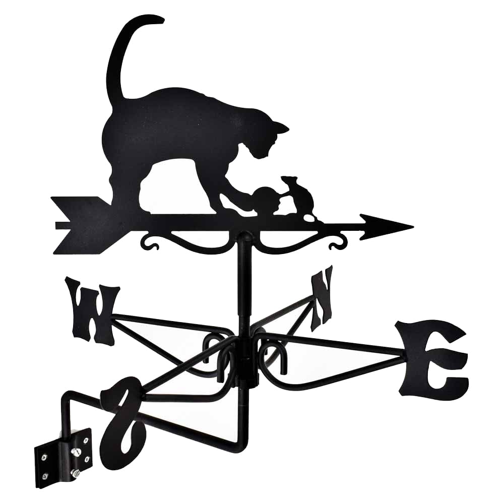 Espira Cat and Mouse Black Mini Weathervane Image 2