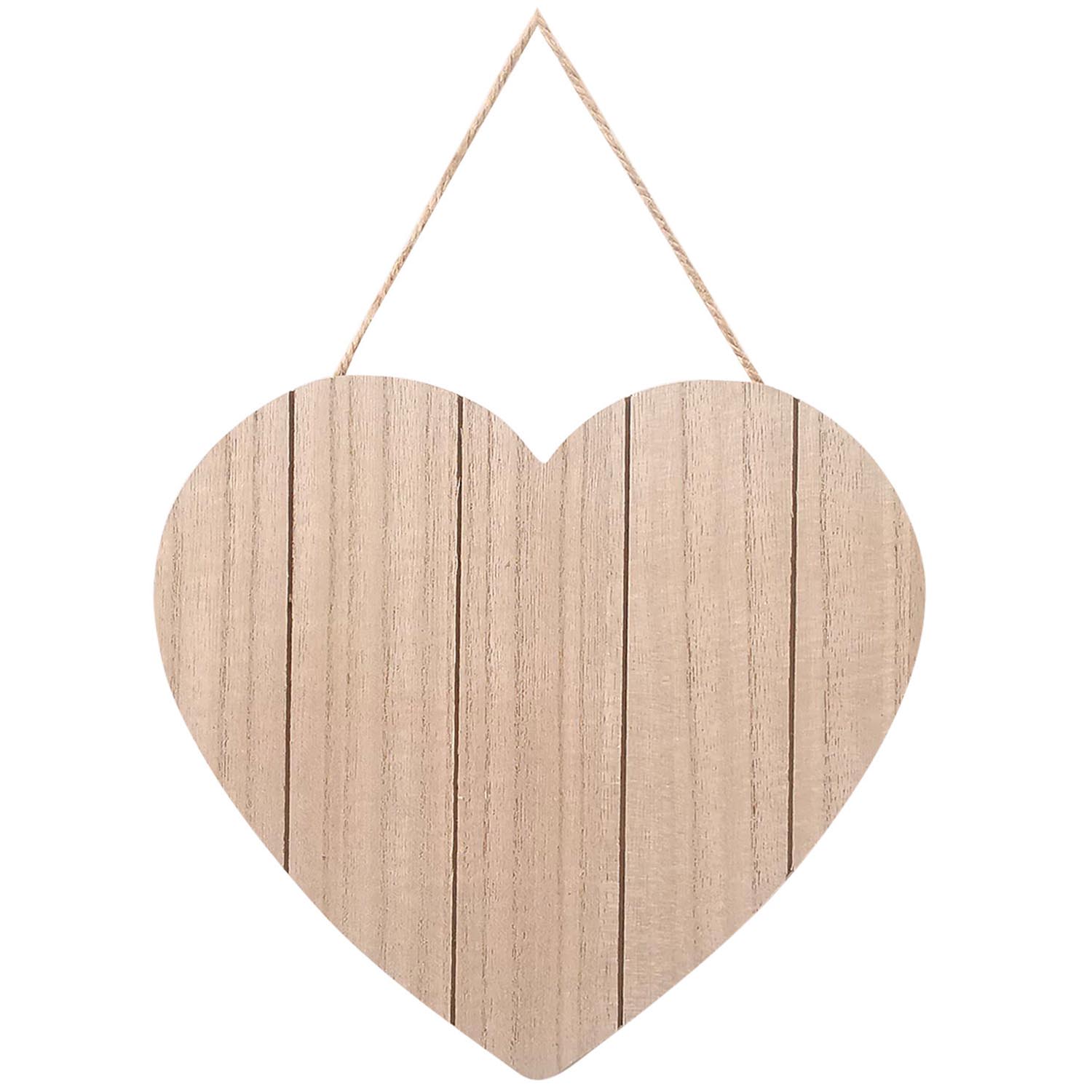Wood Hanging Sign - Heart Image