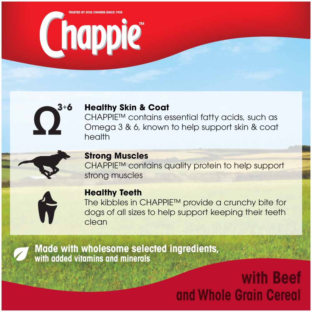 Chappie Dry Beef Wholegrain Cereal Dog Food 3kg Image 9