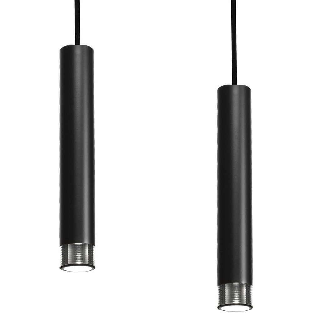 Milagro Dani Black and Chrome 3 Pendant Lamp 230V Image 2