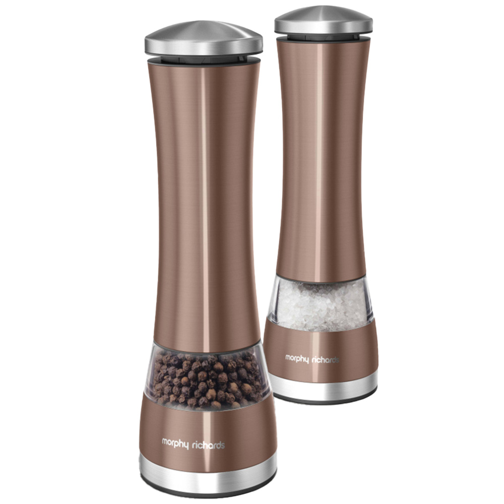 Morphy Richards Copper Electronic Salt and Pepper Mill Image 1